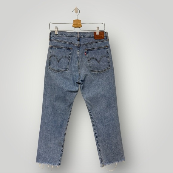 Levi’s Wedgie Straight Leg Raw-Hem Jeans Sz 29 - Picture 6 of 12